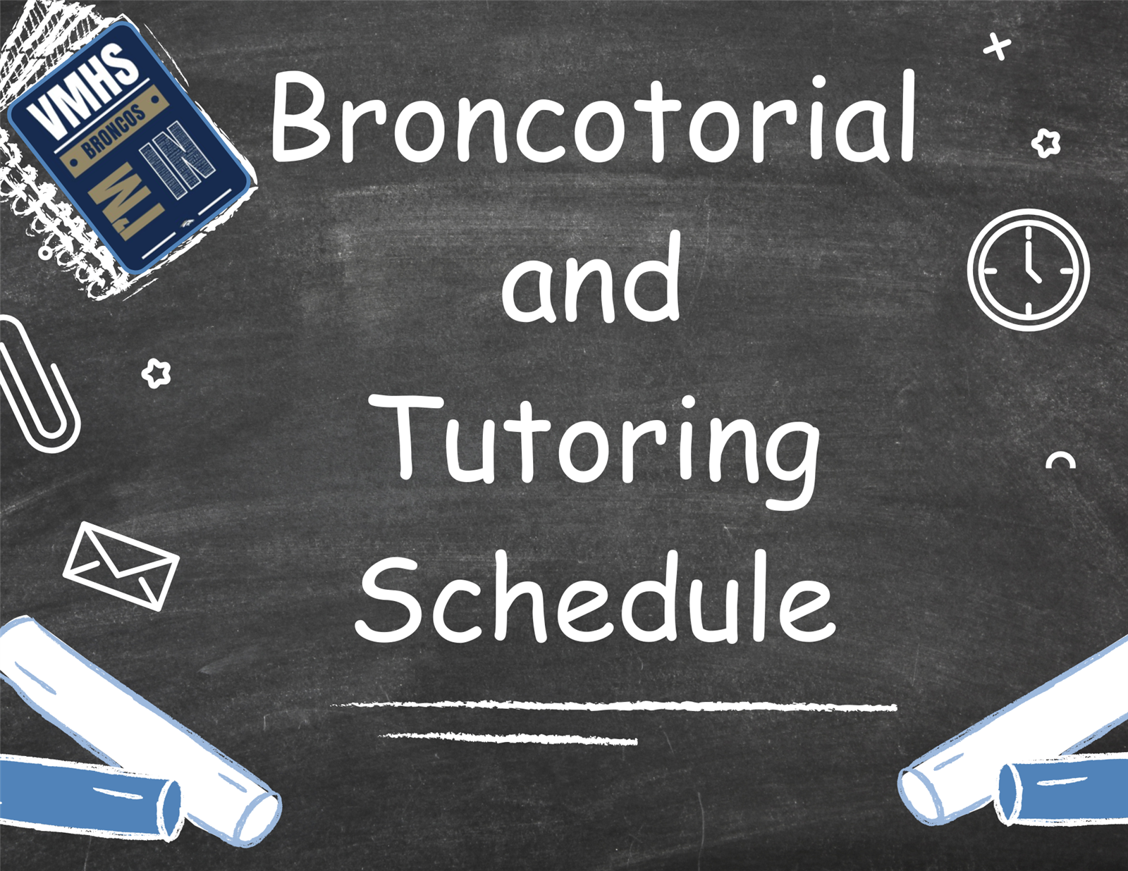  Broncotorial and Tutoring Schedule